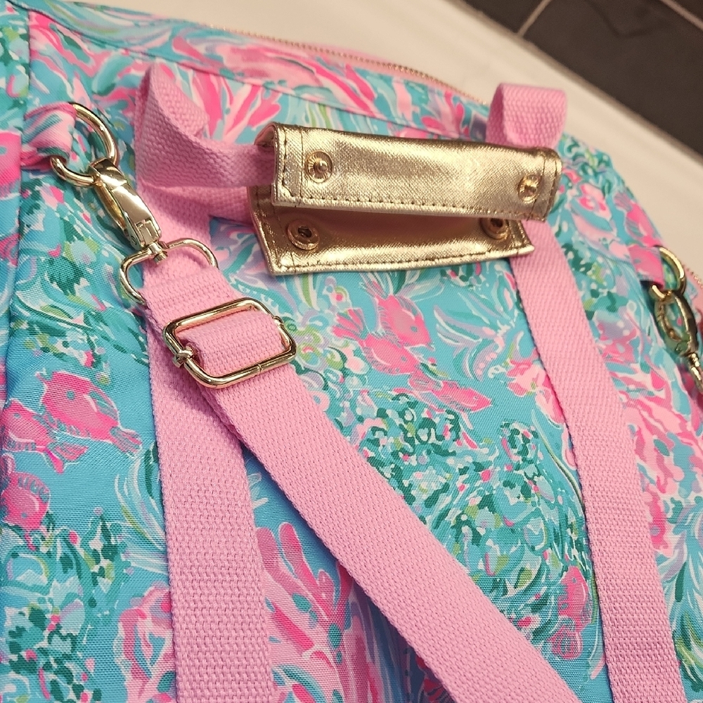 Lilly Pulitzer Backpack Cooler with Aquatic Print - Picture 7 of 8